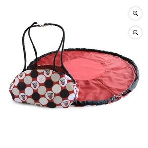 2 Red Hens Red/Blue Owl & Dots Toy Nanny
